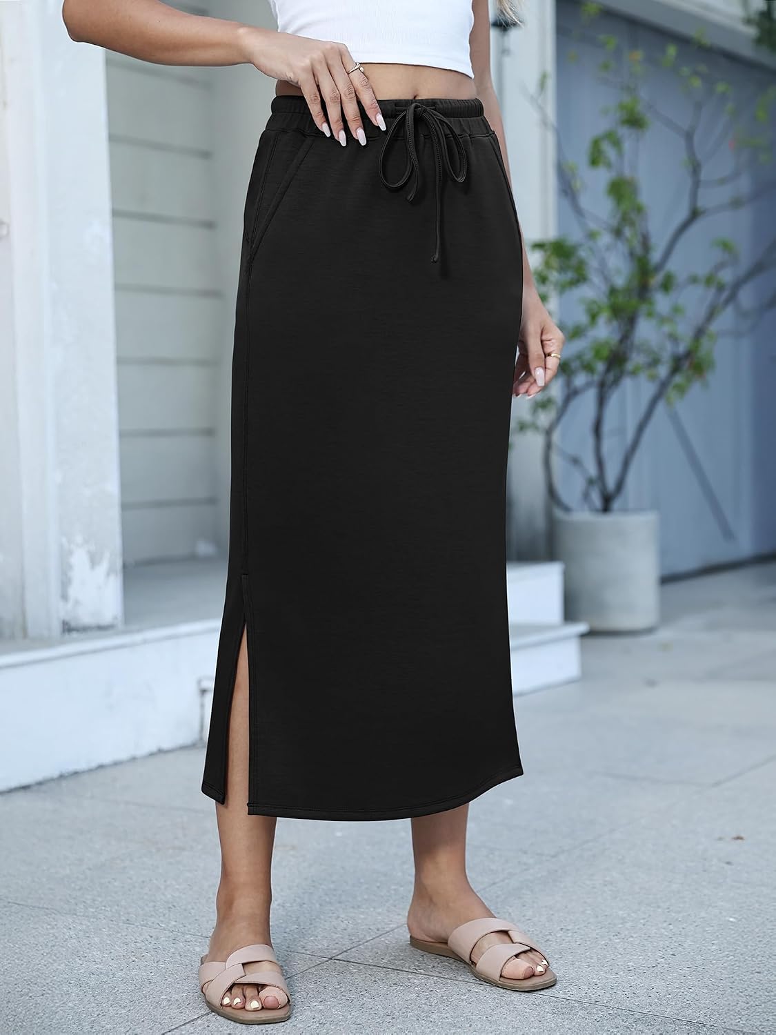 ANRABESS Casual Maxi Skirts for Women. High Waist. Summer. Drawstring. Ideal for Daily Wear. Office & Weekend Outings 2026 - Image 7
